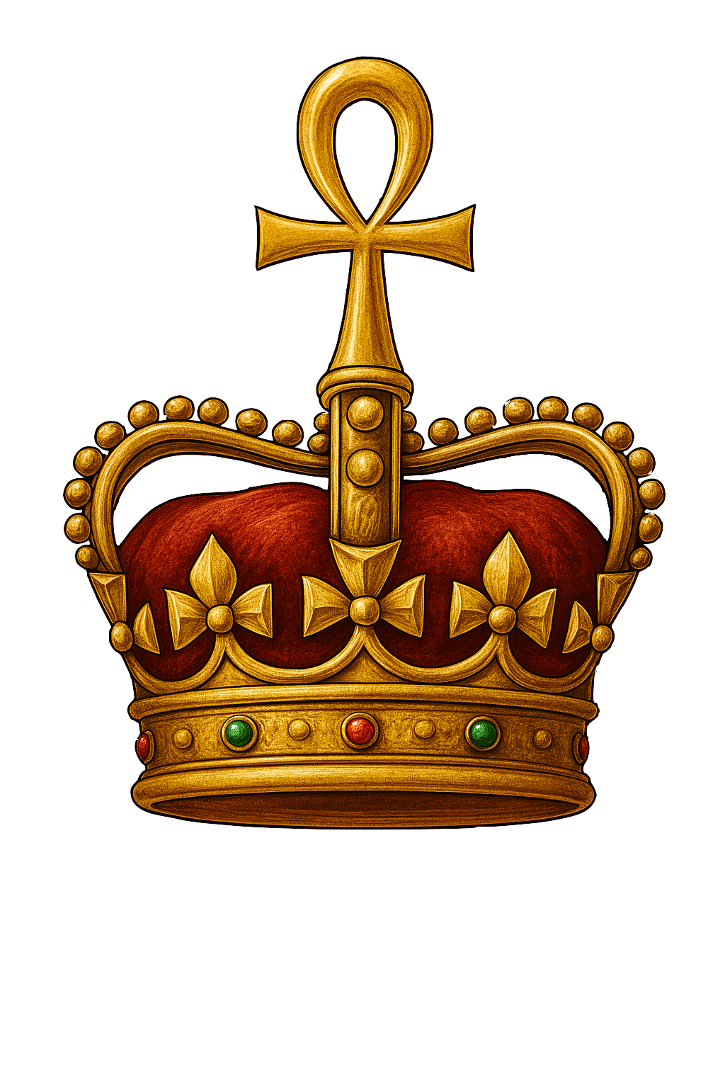 Ankh Crown — Dominion over one’s estate and life eternal in divine remembrance of truth.